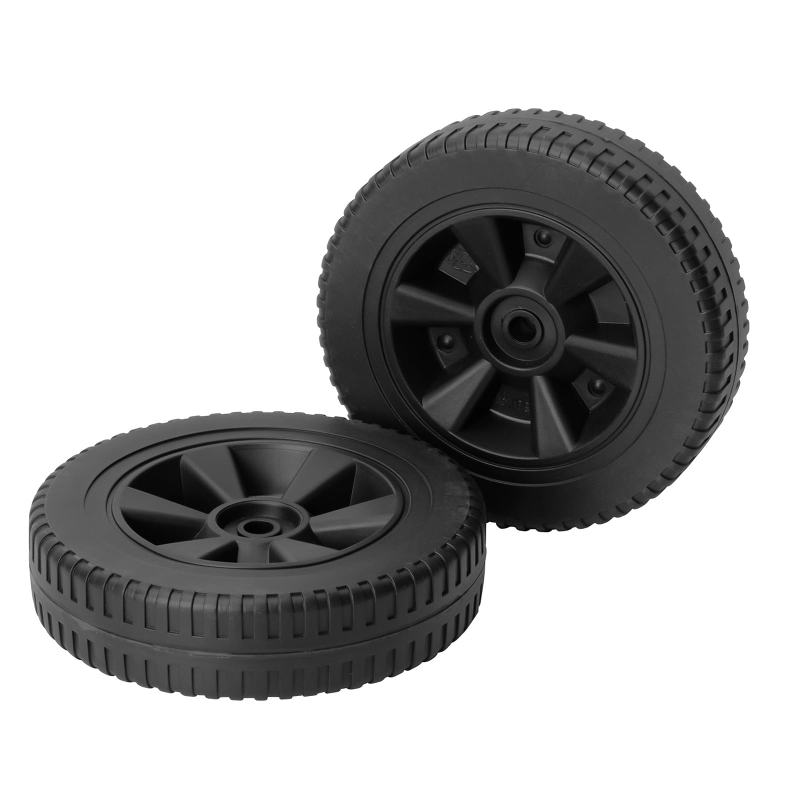 BBQration 8-inch grill wheel front view, easy replacement for Char-Broil.