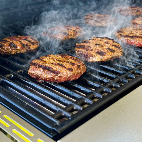 BBQration assembly-ready emitter set shown beside grill grate for easy install.