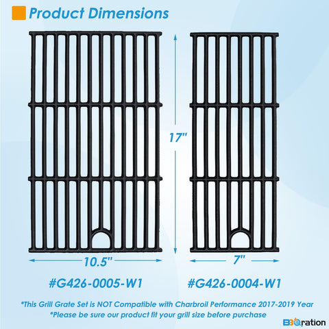 BBQration replacement parts for Charbroil Performance 4-burner grills.