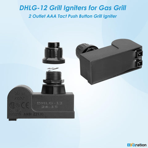 BBQration DHLG-12 black cap and housing detail