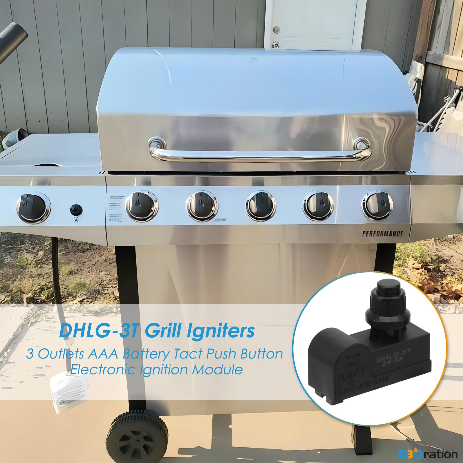 BBQration easy-install igniter replacement design.