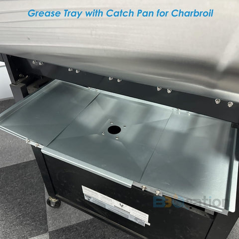 BBQration grease tray with catch pan for Char-Broil 463243519 simplifies grilling cleanup