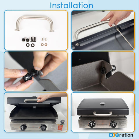 BBQration mounting parts for 22-inch omnivore lid simplify installation and secure mounting.