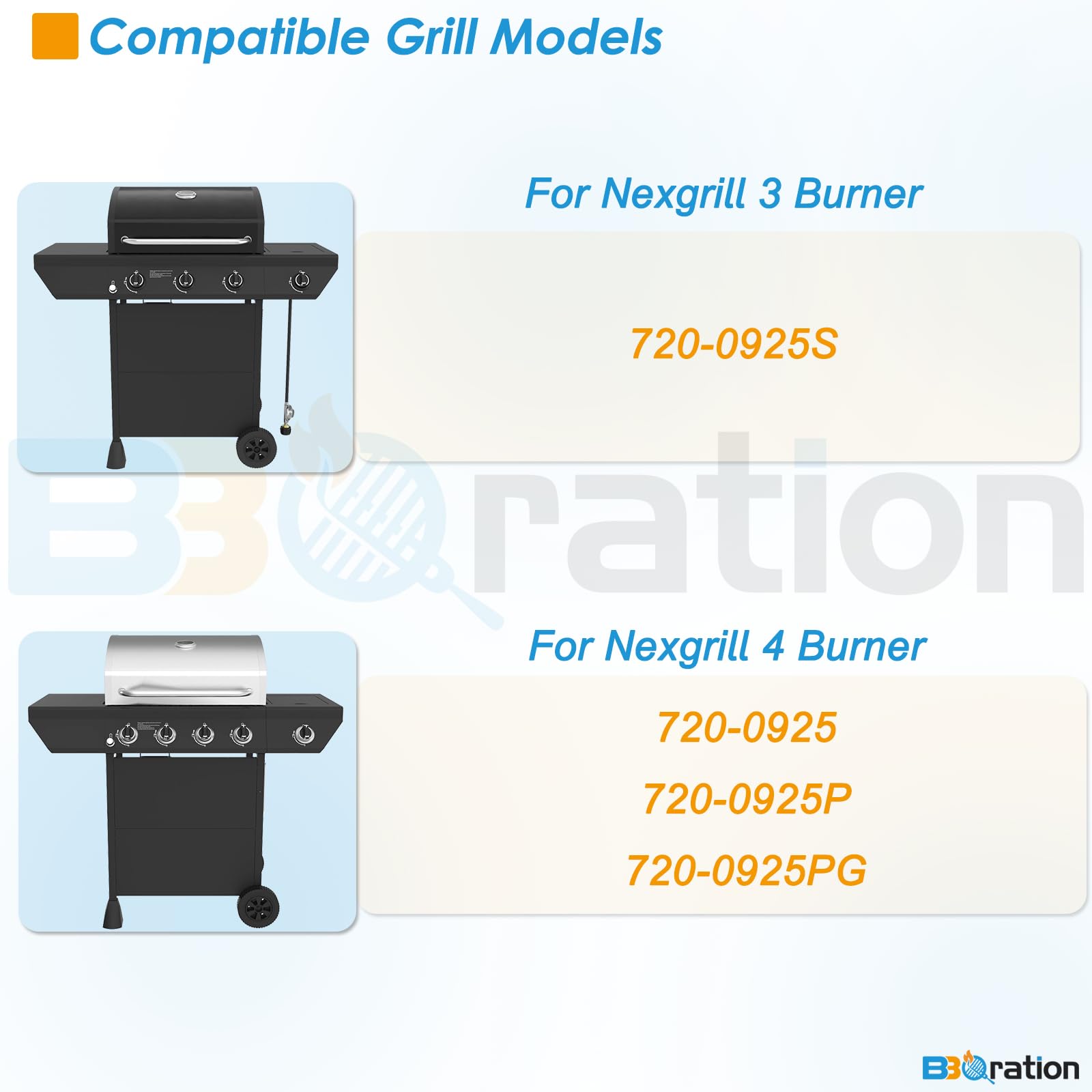 BBQration 720-0925P grate installation view for Nexgrill models.