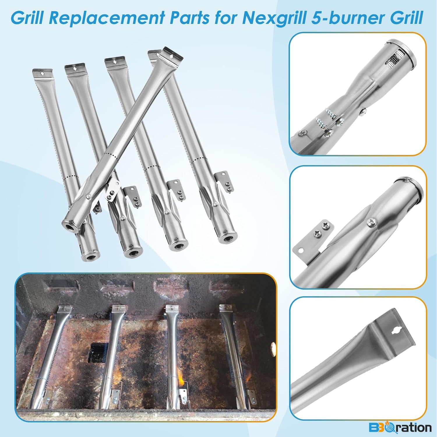 BBQration Nexgrill cooking grates side view shows sturdy construction