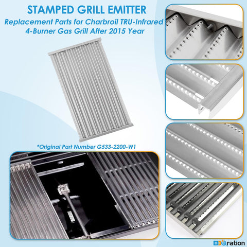 BBQration original part reference G533-2200-W1 for precise Char-Broil TRU infrared fit.