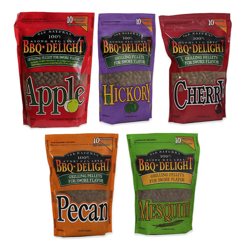BBQ'rs Delight Apple pellets pack delivers sweet fruit smoke for beef and pork.