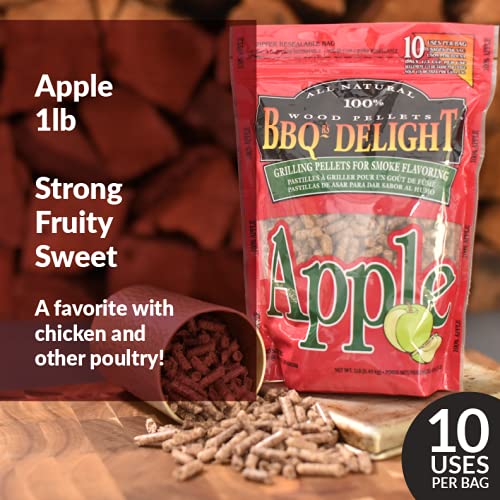 BBQ'rs Delight Cherry pellets pack provides mild fruity smoke with a rosy tint on lighter cuts.
