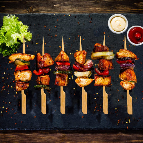 BBQStyle appetizer and cocktail picks elevate presentation and portion control