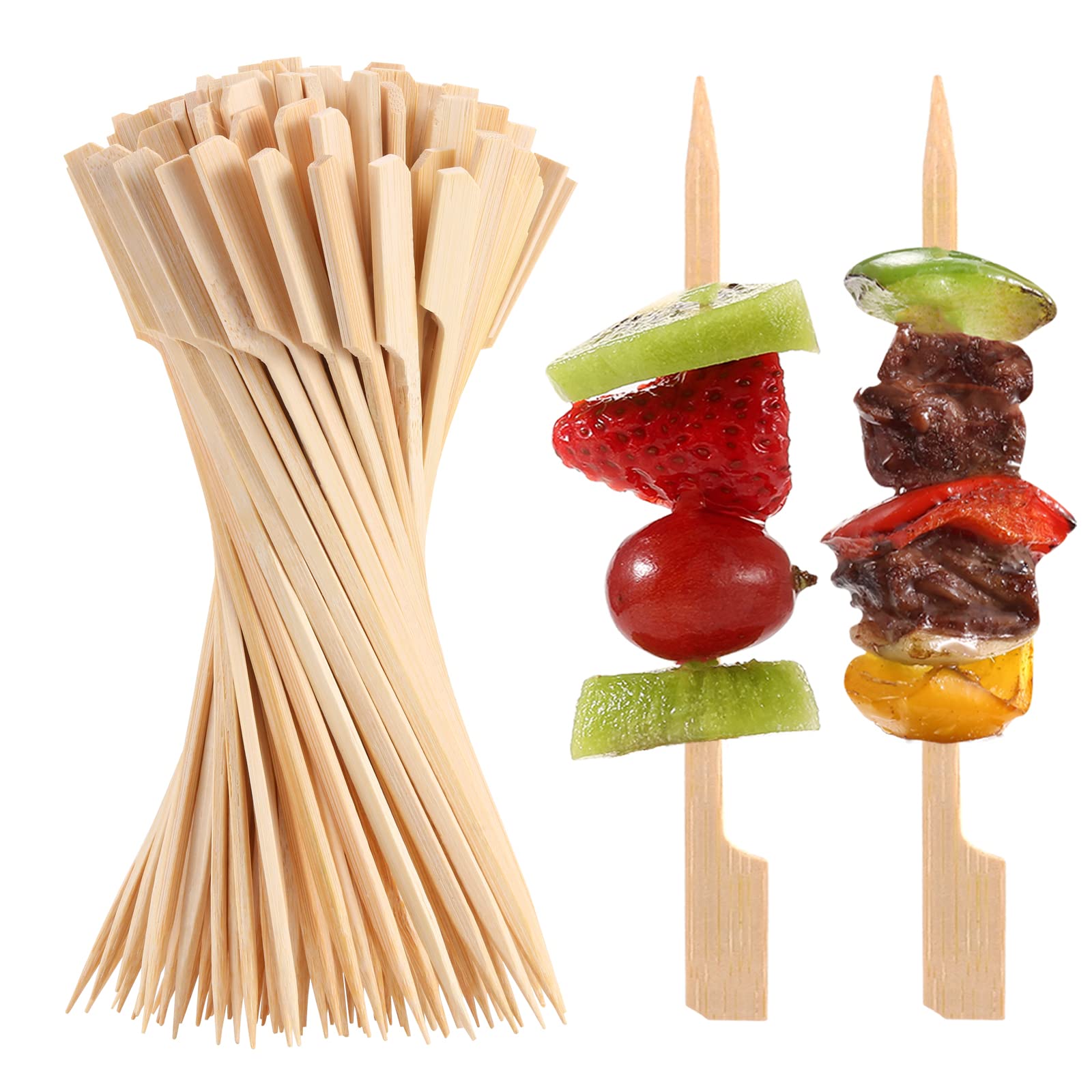BBQStyle bamboo skewers 3.5-inch for precise canapes and stable serving