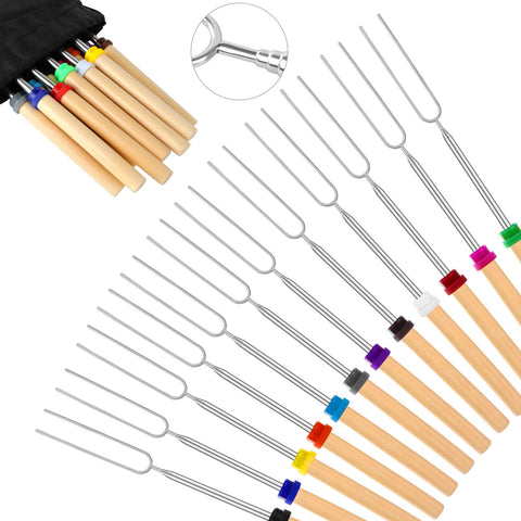BBQStyle hot dog skewers perfect for camping and backyard BBQs.