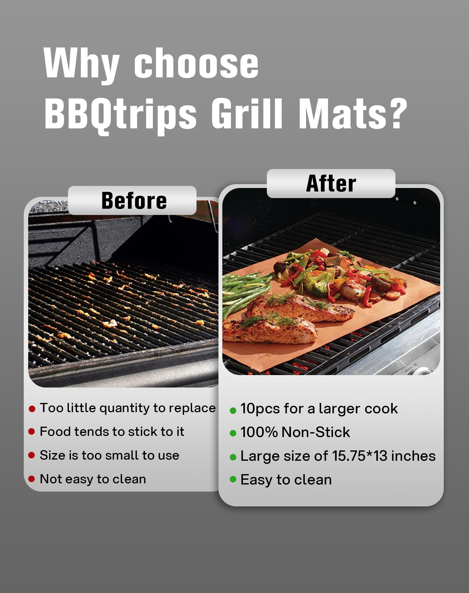 BBQtrips 10-pack reusable grill mats offer long-term value