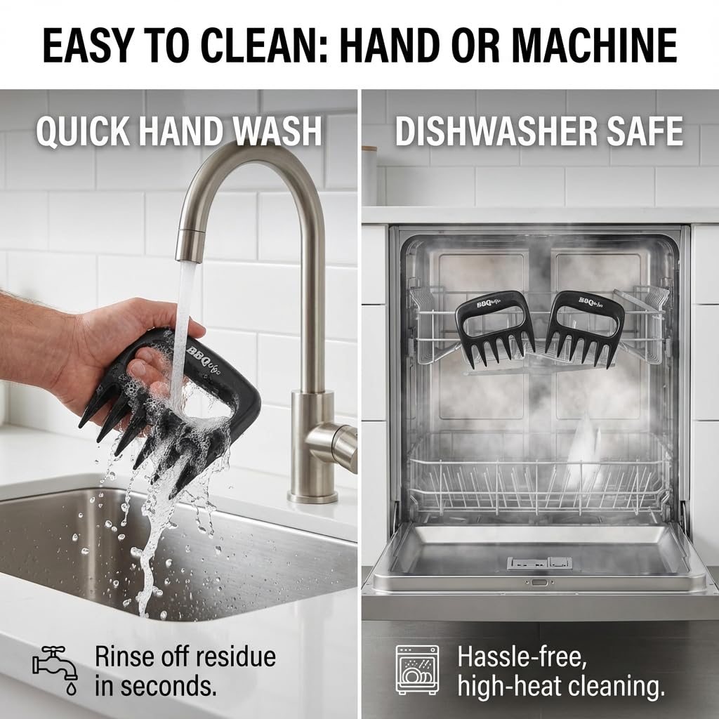 BBQtrips Meat Claws ergonomic handles for comfortable shredding