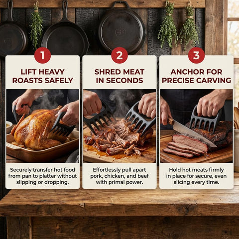 BBQtrips Meat Claws shredding beef brisket with precise grip