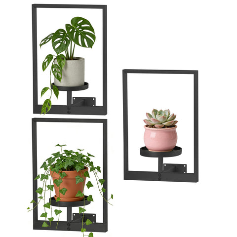 bbteroiu wall hanging planter frame with greenery enhances living room decor