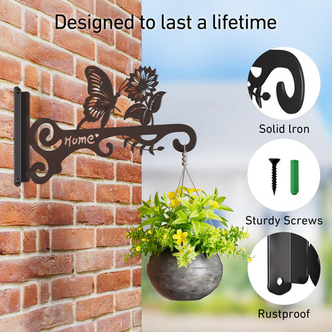 BBTFAA 9.5-inch plant hangers offer secure mounting and balanced display.