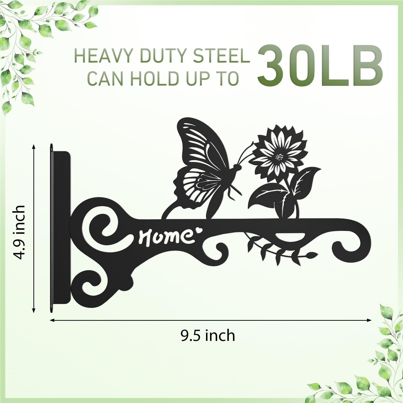 BBTFAA butterfly-pattern hangers ideal for bird feeders and lanterns on a patio.