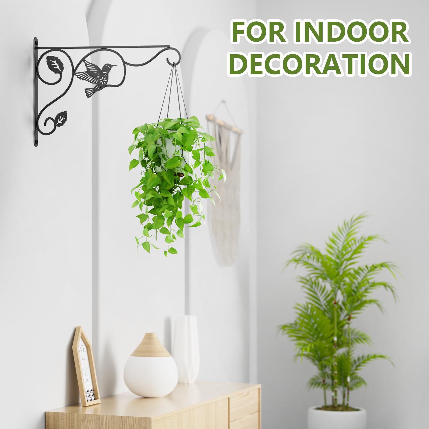BBTFAA screws and plugs included with durable plant hooks.