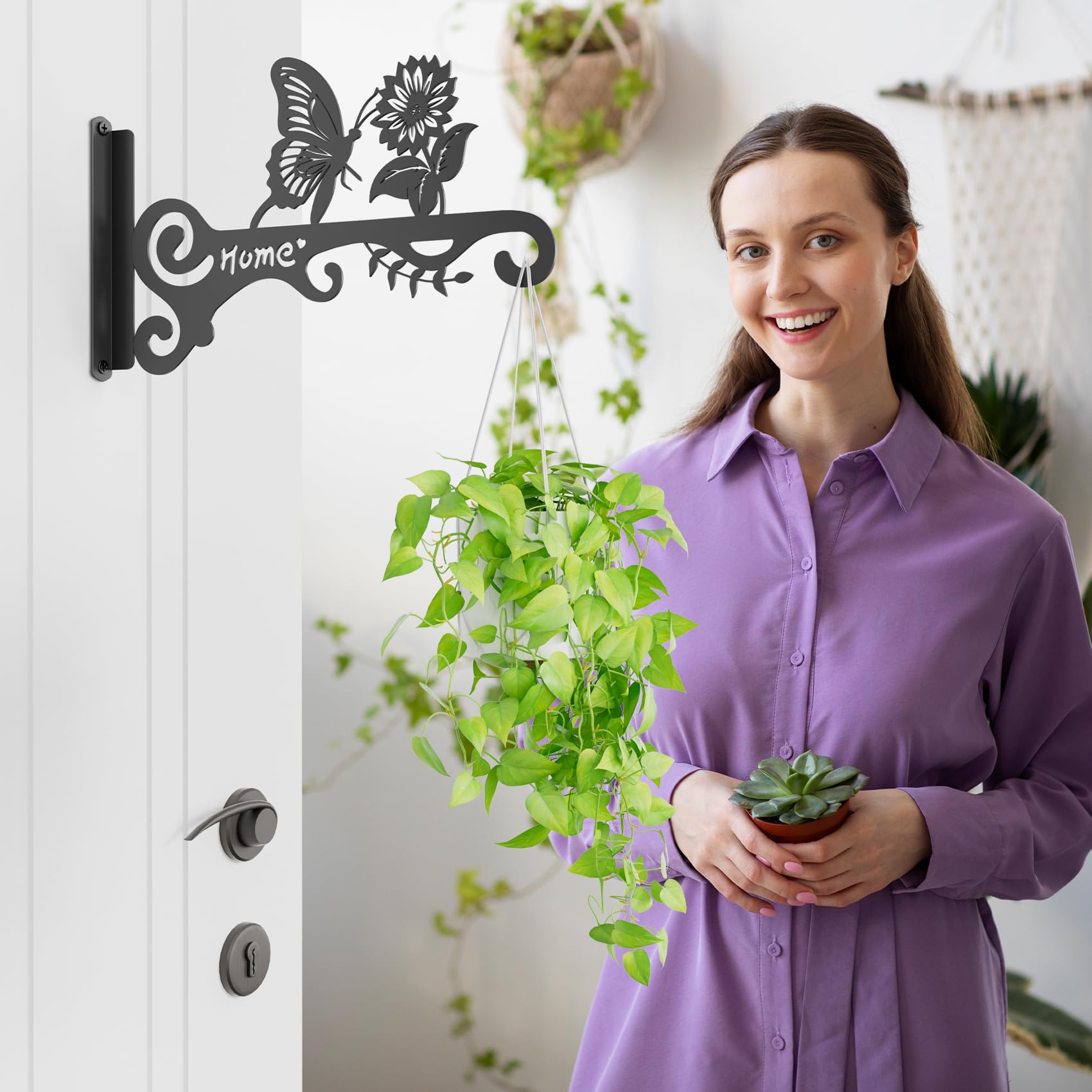 BBTFAA versatile hangers support baskets, feeders, wind chimes, and lanterns.
