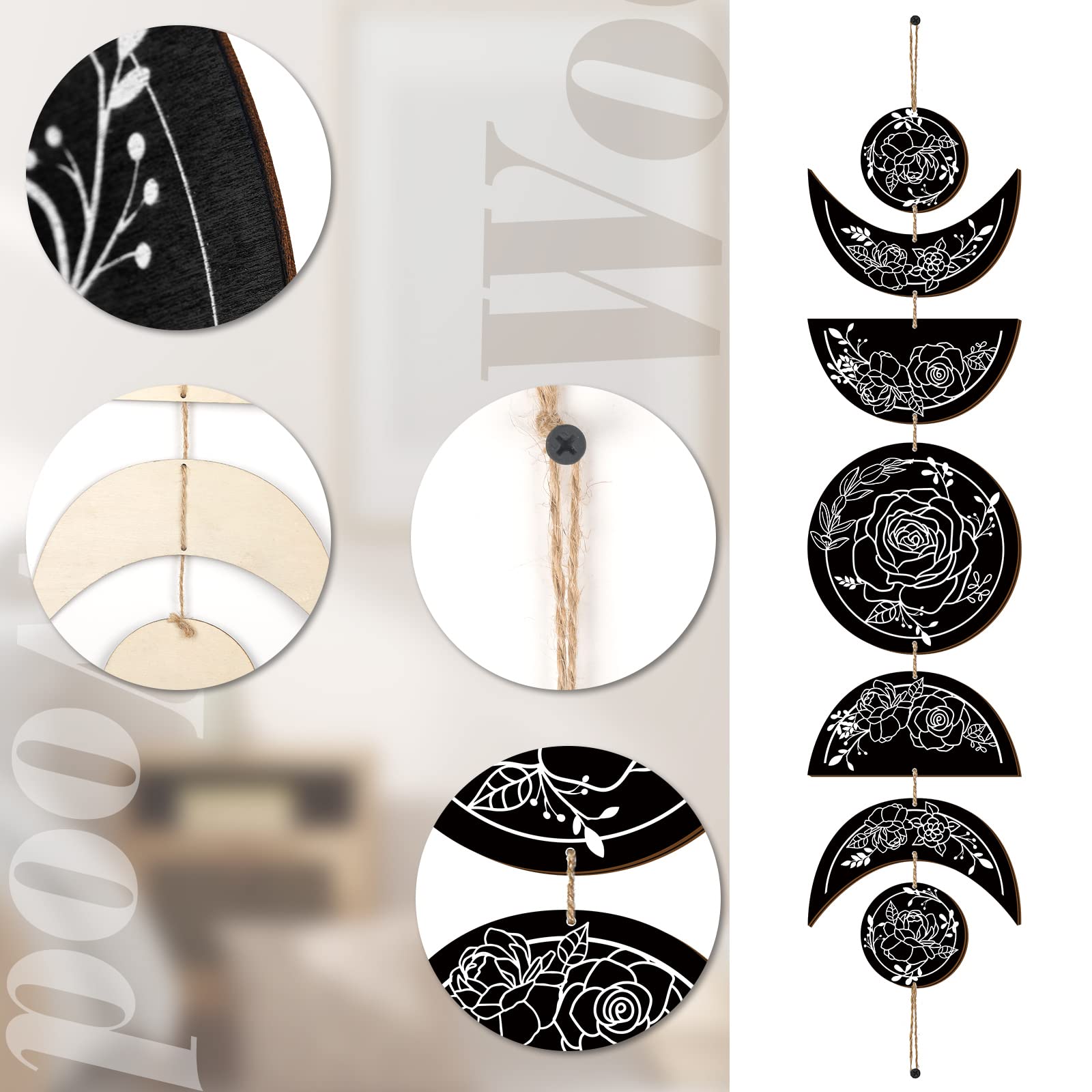 BBTO bedroom moon decor creates a cozy focal point