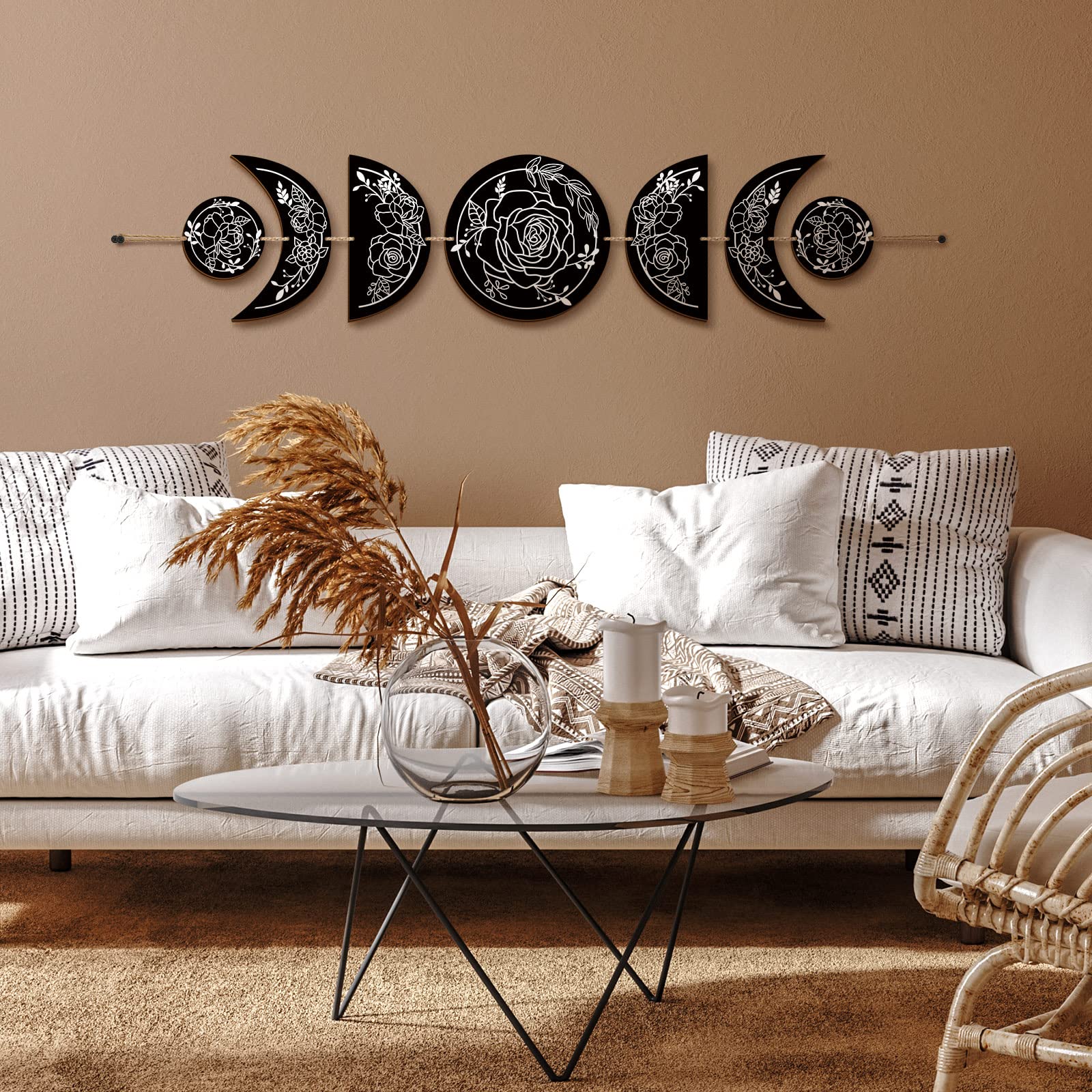 BBTO black-white moon wall decor for modern spaces