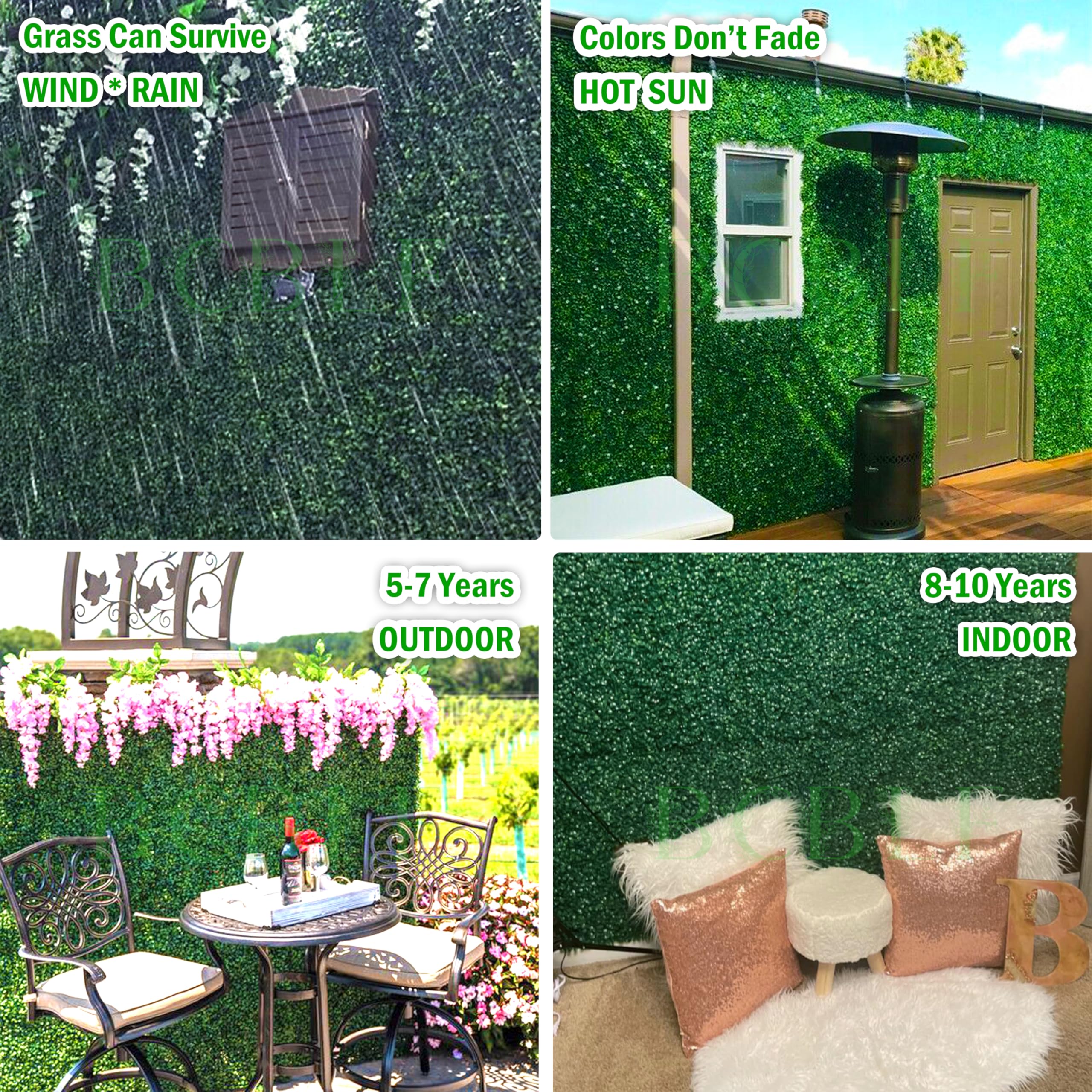 BCBLF grass wall panel indoor decor backdrop creates vibrant green accents.