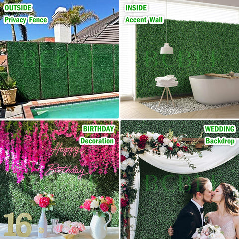 BCBLF grass wall panel with zip ties ensures secure, tidy installation.