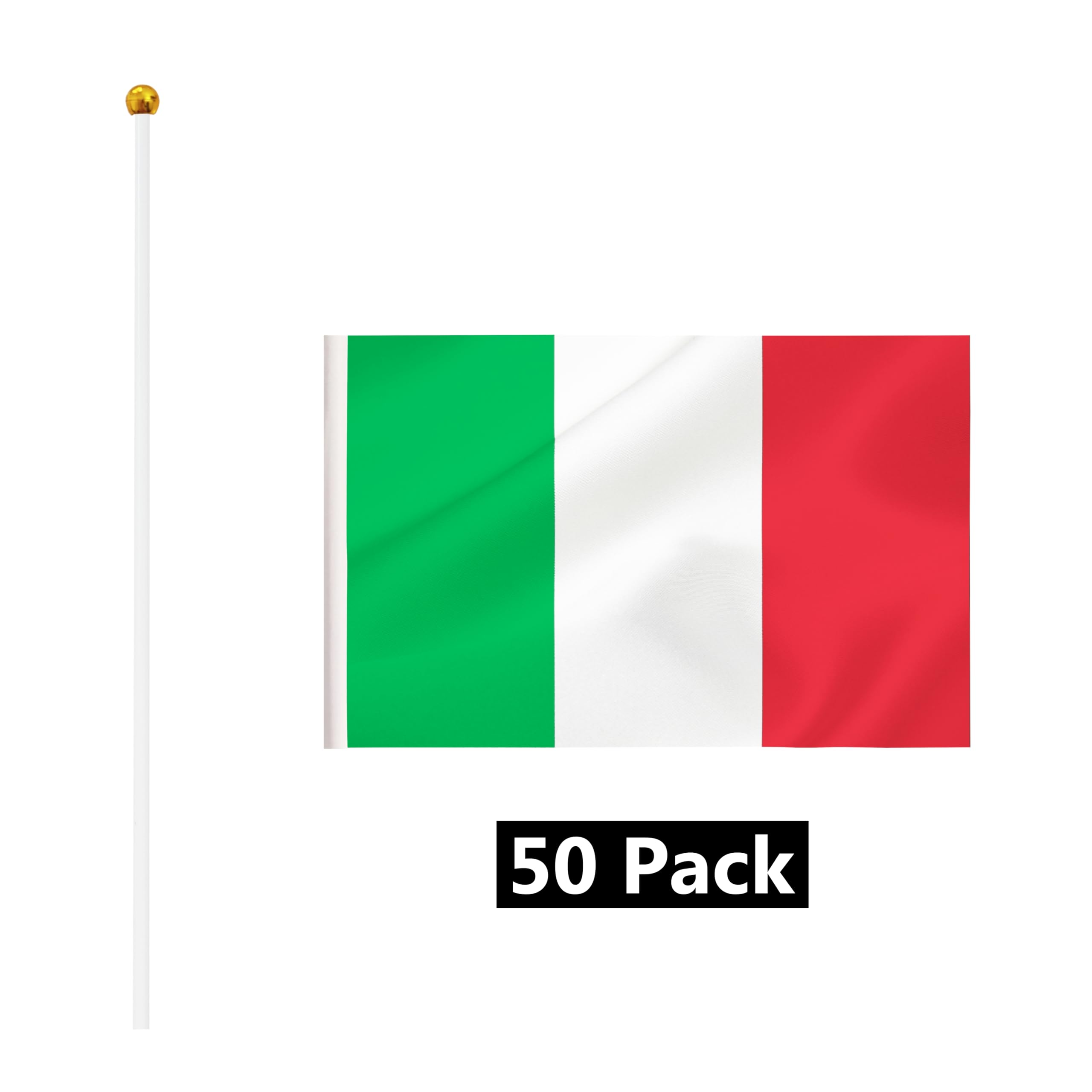 BCLin Italy 50-pack flags suitable for classrooms, parties, and venues