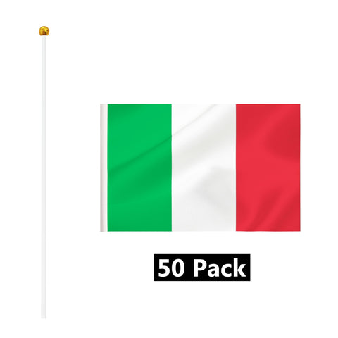 BCLin Italy 50-pack flags suitable for classrooms, parties, and venues