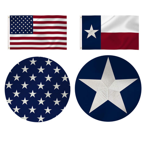 BCLin Texas flag 4x6 nylon with embroidered stars for weather-ready display