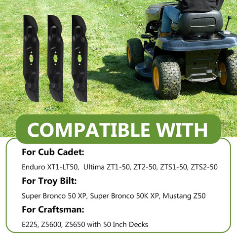 BCQNXX compatibility with Cub Cadet XT1-LT50 visual guide.