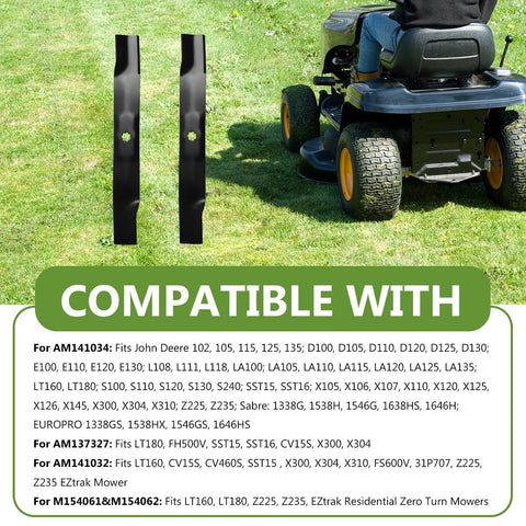 BCQNXX 2‑pack blade set for ongoing mowing tasks