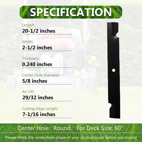 BCQNXX blades mounted on a Hustler 60-inch deck delivering even cuts