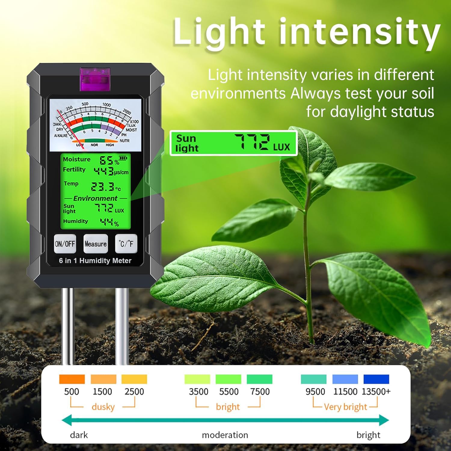 BDZMLITE durable, easy-clean probe for long-lasting garden tool use.
