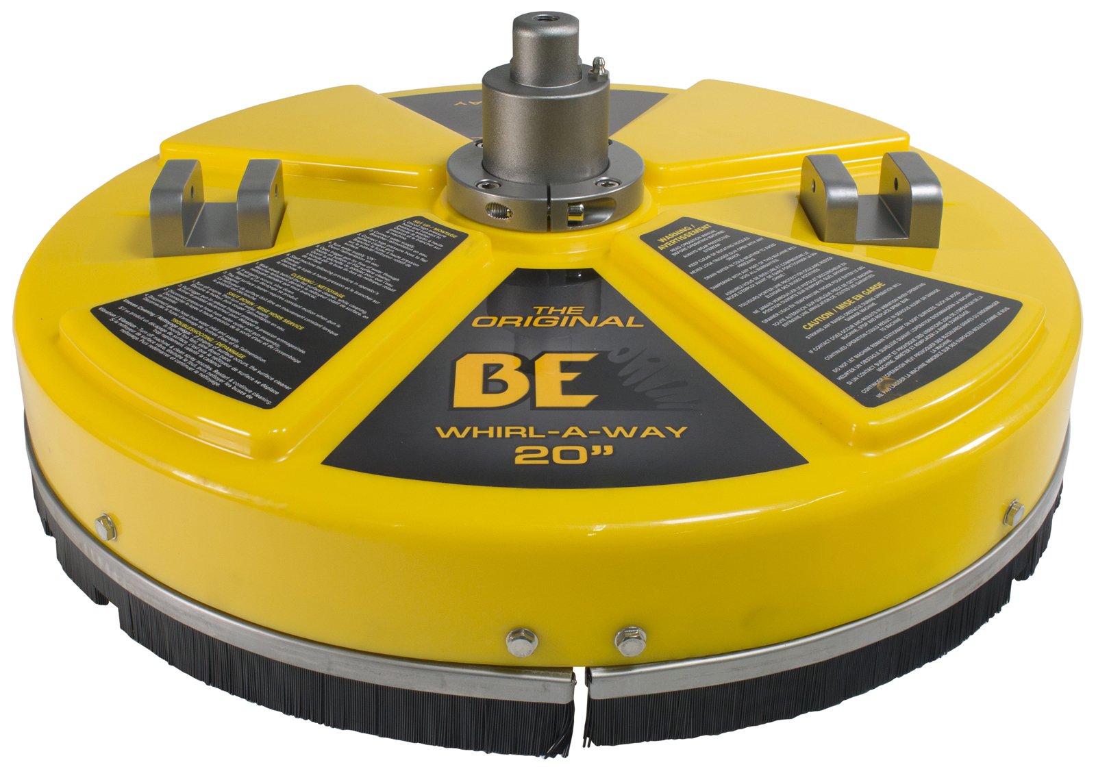 BE Power Equipment BE Pressure 4000 PSI surface cleaner side view shows compact frame for reduced fatigue