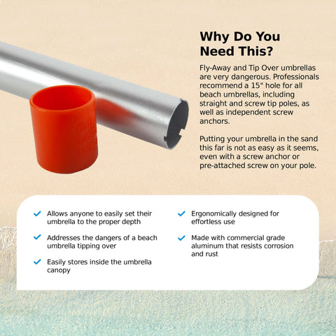 BeachBUB Sand Gopher compact storage fits inside your beach bag.