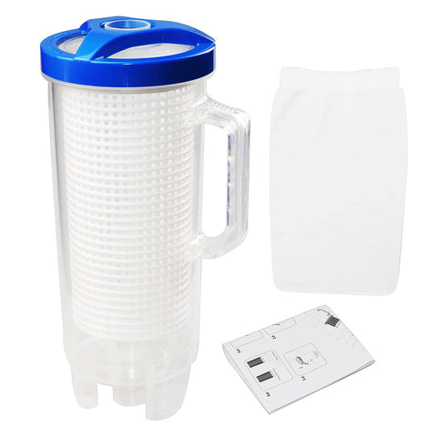 BeadChica inline pool filter canister with mesh basket traps leaves and toys efficiently.