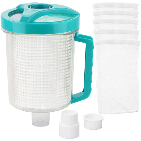 BeadChica leaf catcher with mesh basket captures debris to protect pool equipment