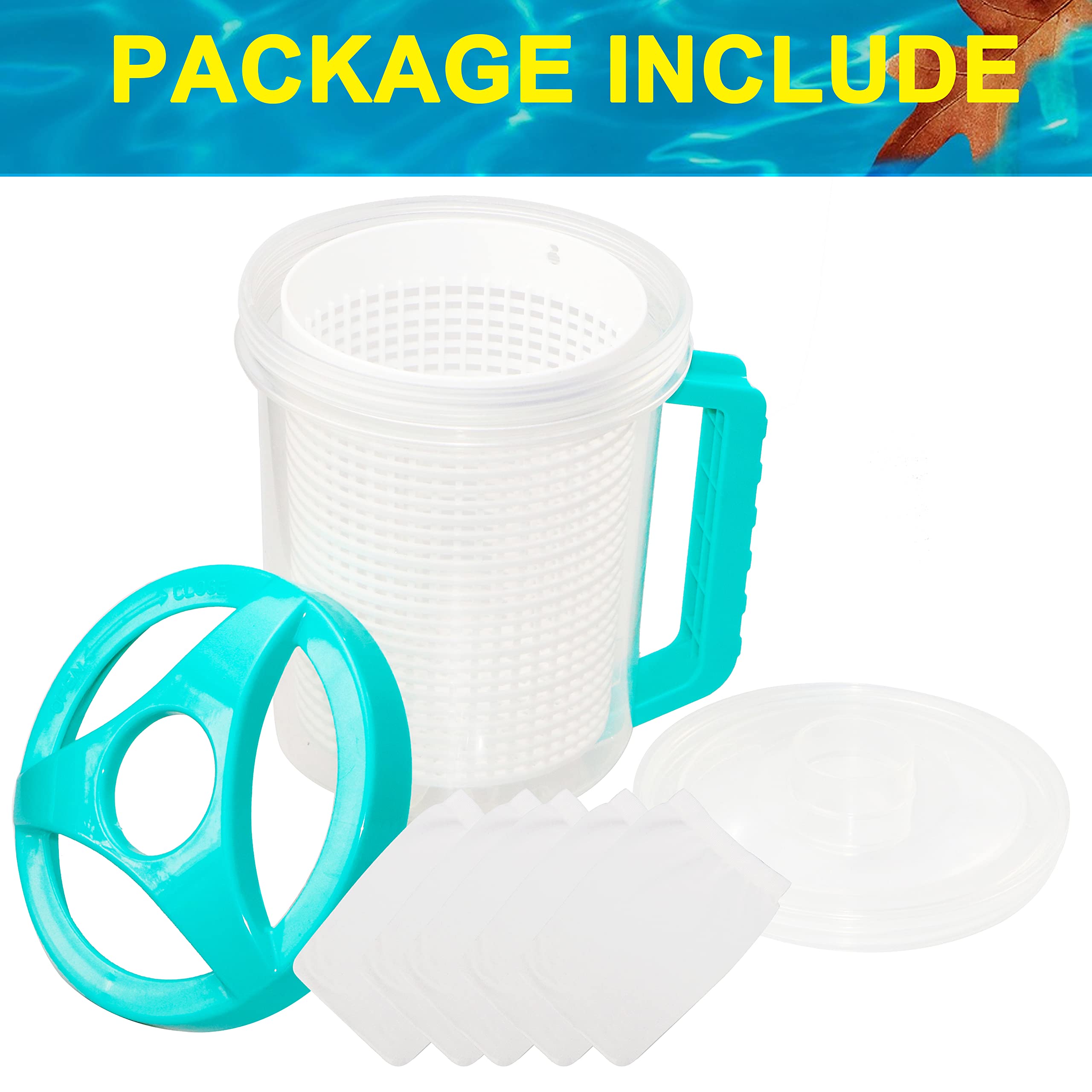 BeadChica leaf catcher in use in a clean pool environment