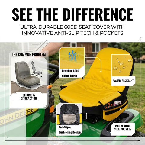 BeadChica seat cover with back pockets adds storage for tools and phones.