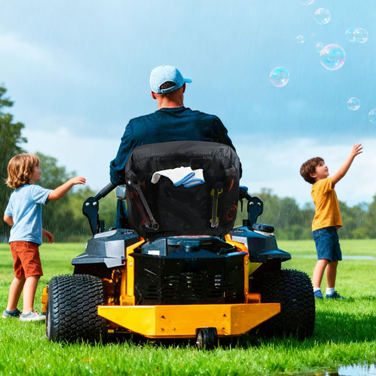BeadChica Craftsman compatible seat cover helps extend mower seat life.