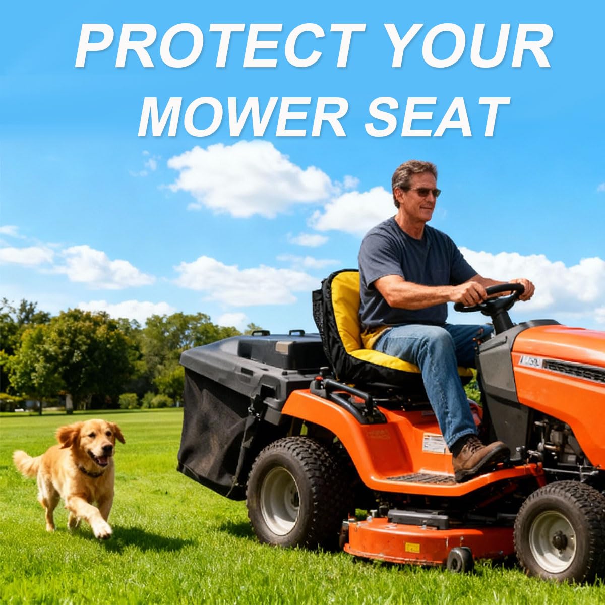 BeadChica seat cover Cub Cadet compatible keeps upholstery clean during mowing.