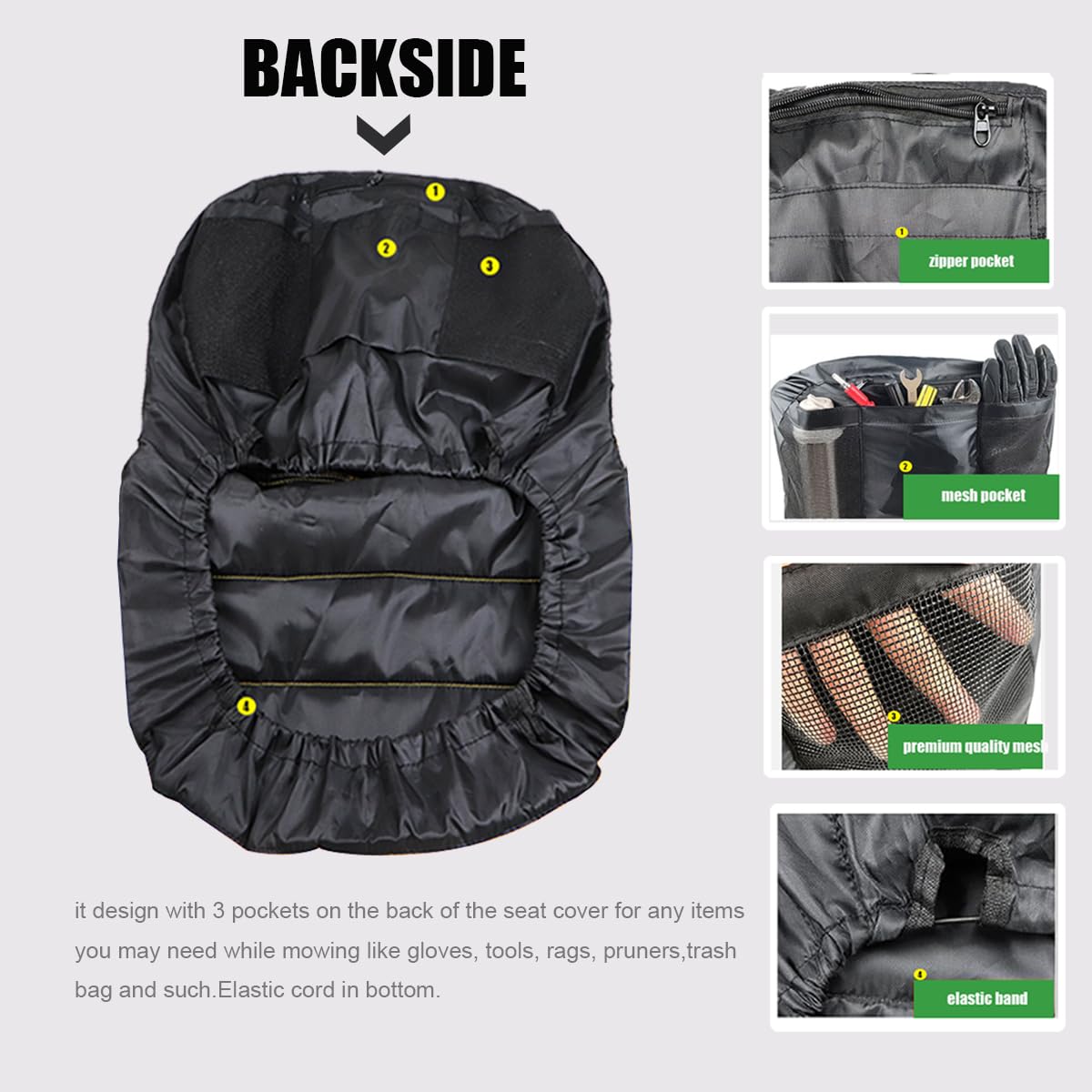 BeadChica 600D Oxford fabric seat cover offers durable wear and sun resistance.