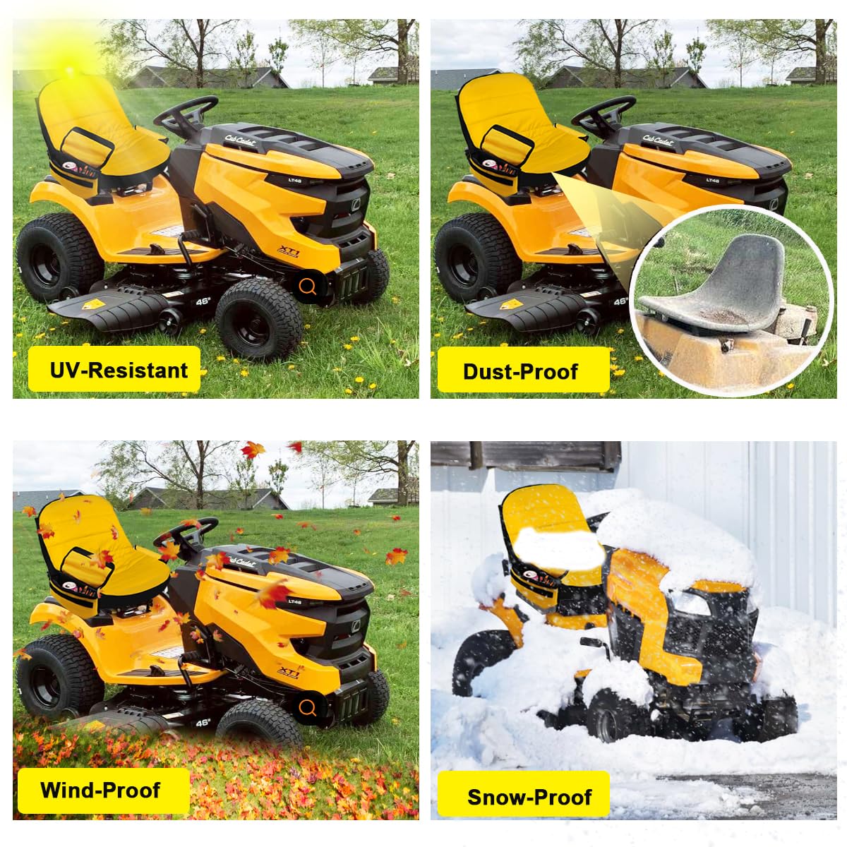 BeadChica universal-fit seat cover suits many riding mowers for quick upgrades.
