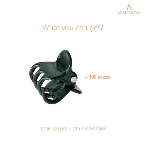 BEADNOVA orchid clips closeup shows lightweight sturdy plastic