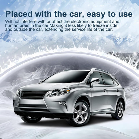 Beamdoor 360-degree de-icing coverage in action on car surface.