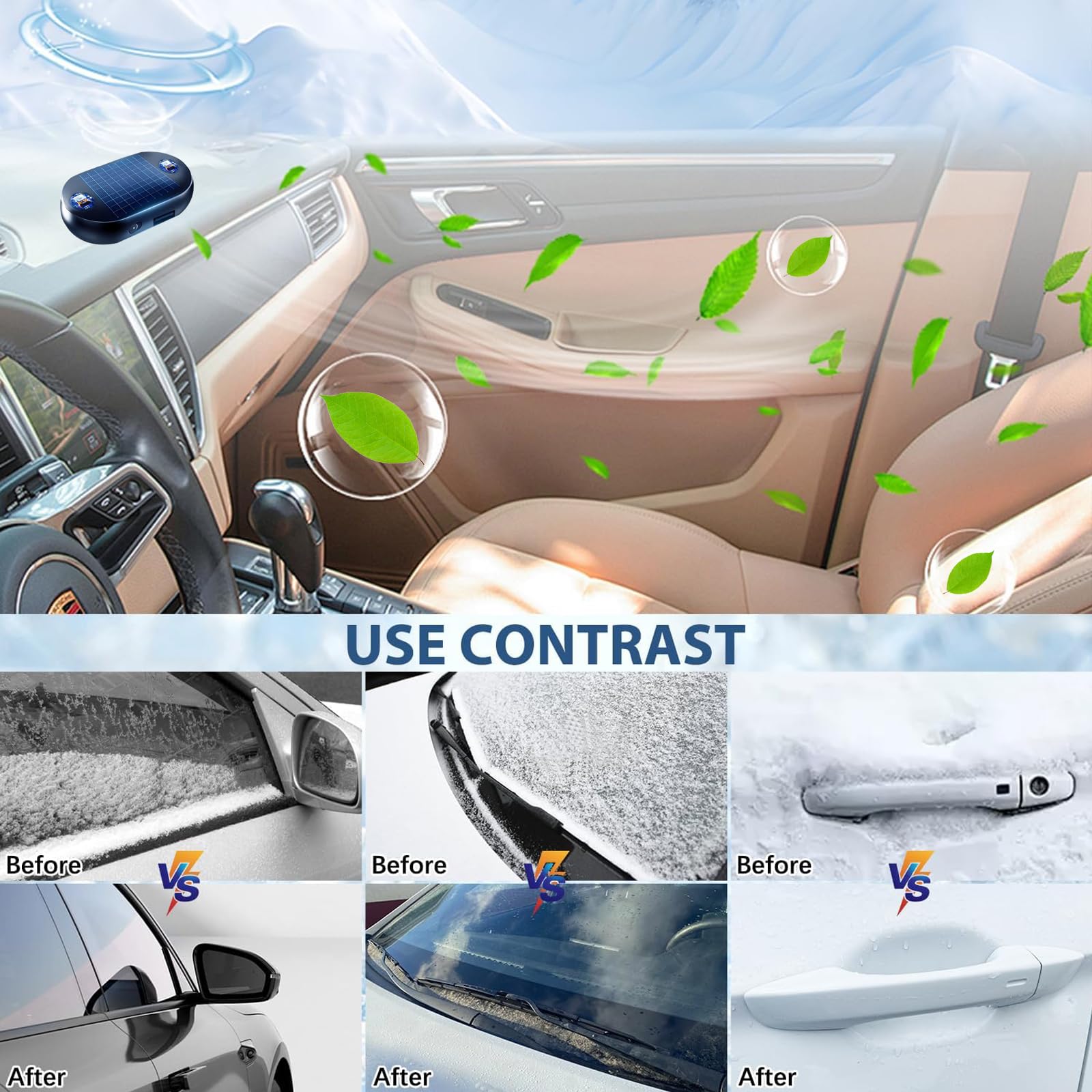Beamdoor easy adhesive base installation shown on car hood.