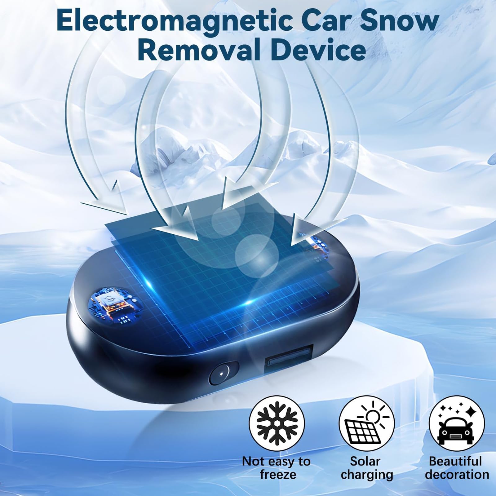 Beamdoor solar energy-powered option for on-the-go deicing.