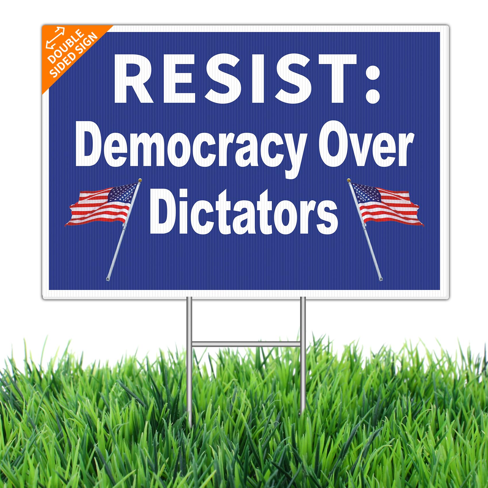 BeaMystGear RESIST front view yard sign ready for outdoor display