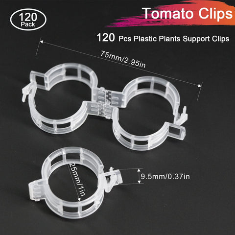 Beaneed outdoor plastic clips securely fastening plants in a weatherproof setup.